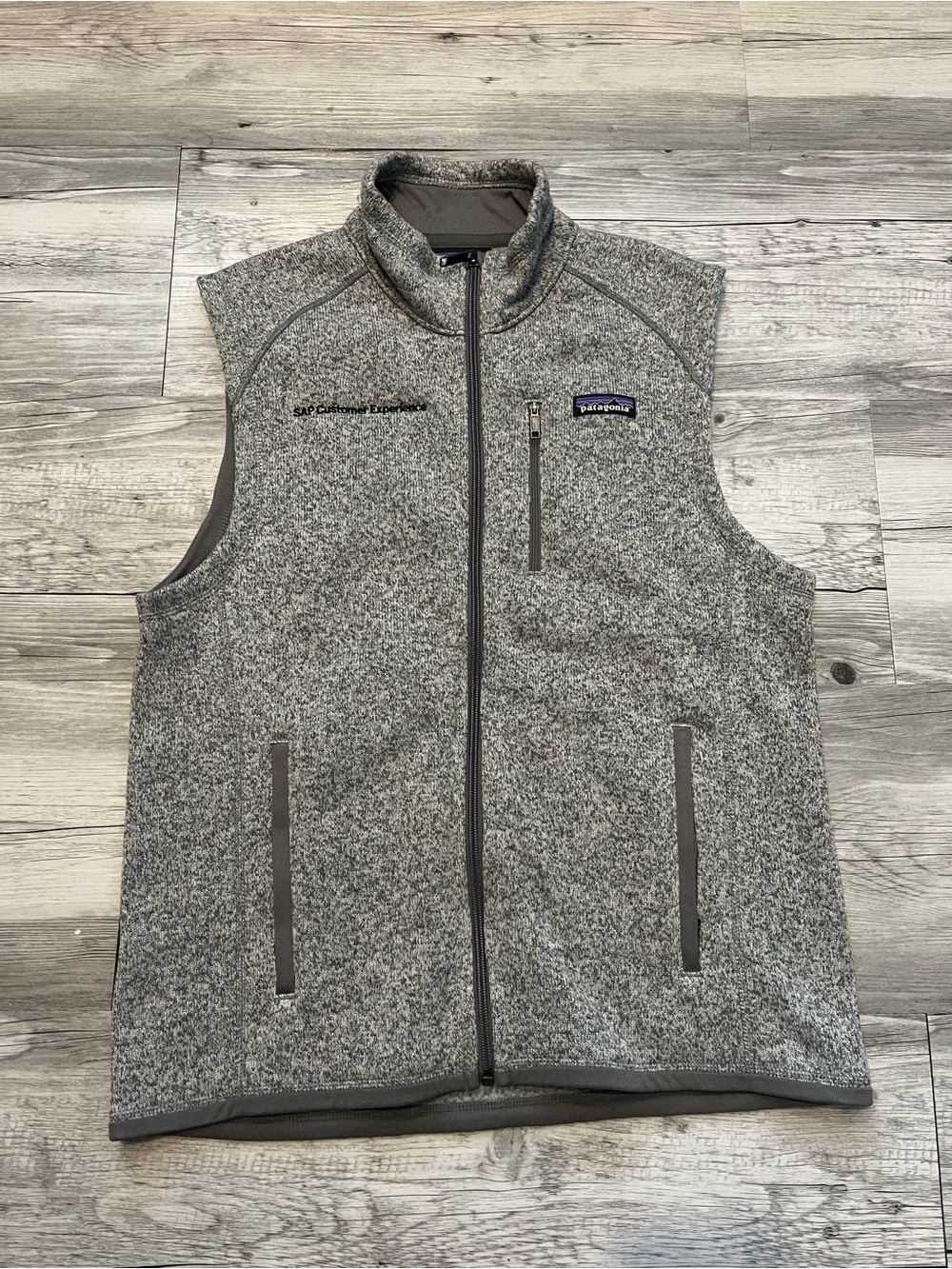 Patagonia Gray Full-Zip Fleece Vest